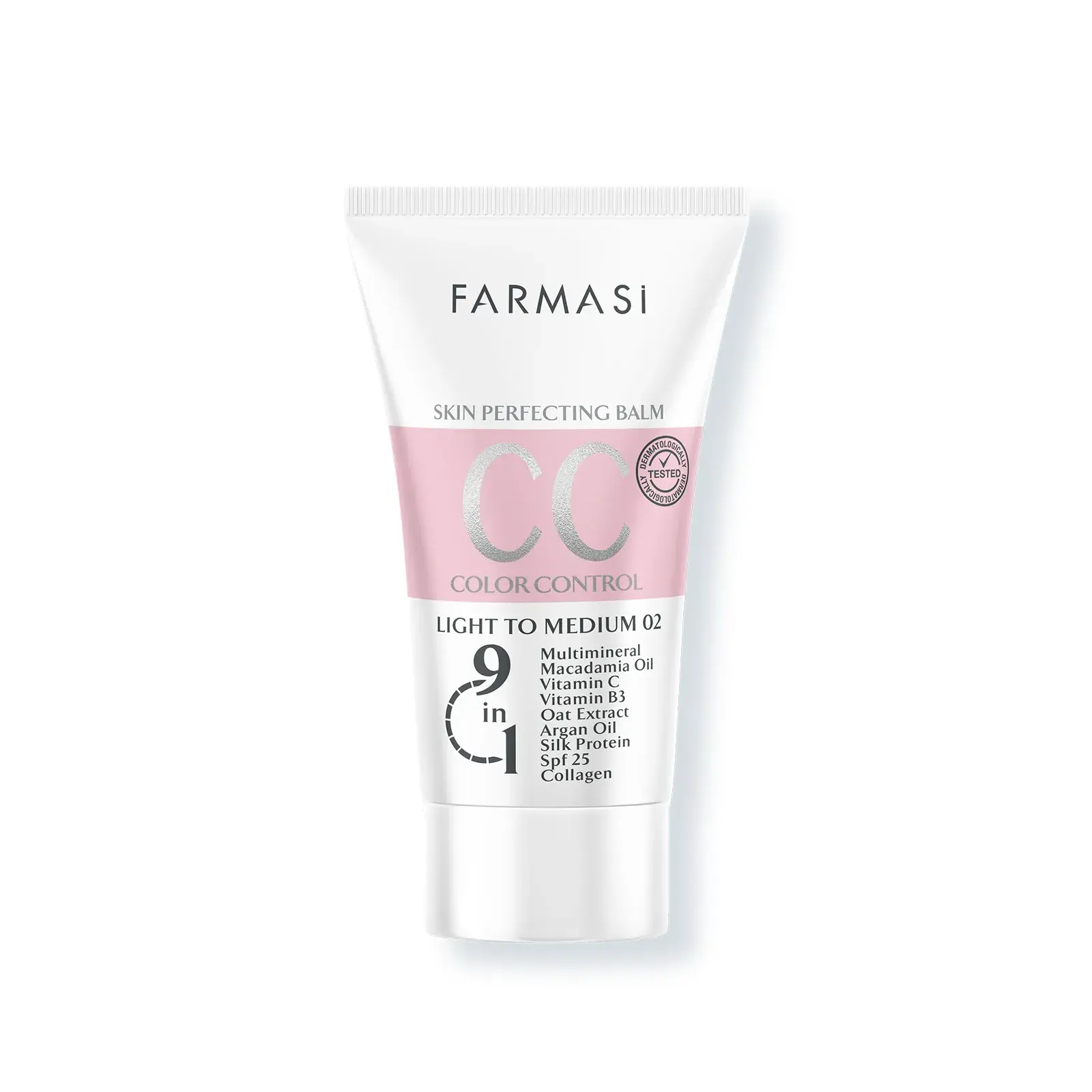 FARMASİ CC Krem - 02 Light to Medium 50 ml Ürün Kodu 1104060Kremsi yapısı ile renk eşitsizliğini dengeler, cilt tonunu aydınlatır. Cildi beslerken, nemlendirir. Spf 25 ile zararlı güneşin zararlı ışınlarına karşı koruma sağlar. Nemli bitişi ile gözenekleri tıkamadan kusursuz kapatıcılık sağlar. Ürün Boyutu: 50 ml